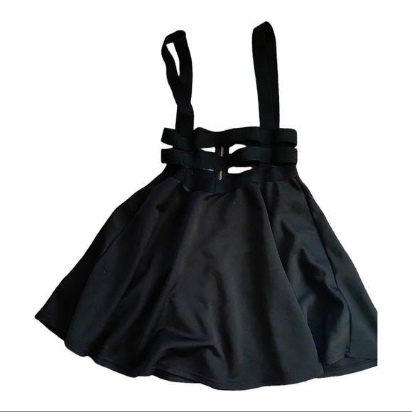 BlueTime? Dresses & Skirts - Black elastic suspender style skirt